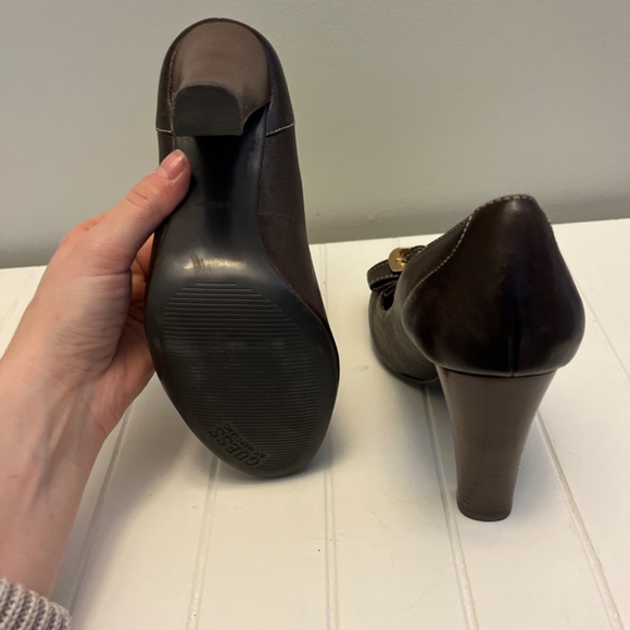 Guess Brown Buckle High Heel Shoes - Picture 3 of 4